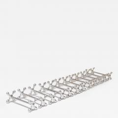  Christofle Set of Twelve Italian Art Deco Jax X Form Mitred Silver Plated Knife Rests - 4454584