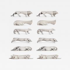  Christofle Set of twelve plated silver animalier knife rests by Christofle - 2515666