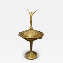  Christofle Triumphant Man Gilded Bronze Trophy Cup France  - 3706326