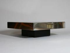  Cidue Mid century mirror and chrome square table for Cidue c1980 - 3599841