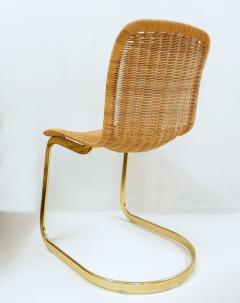  Cidue Set Of 6 Wicker Dining Chairs By Cidue 1970s - 1815740