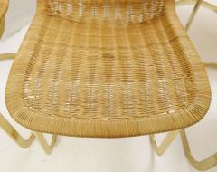  Cidue Set Of 6 Wicker Dining Chairs By Cidue 1970s - 1815743