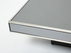  Cidue Willy Rizzo chrome smoked mirror coffee table for Cidue 1970s - 2371967