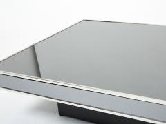  Cidue Willy Rizzo chrome smoked mirror coffee table for Cidue 1970s - 2371969