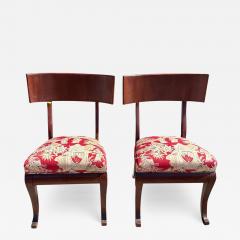  Clarence House Antique Art Deco Klismos Chairs W Clarence House Chinoiserie Toile - 3341593