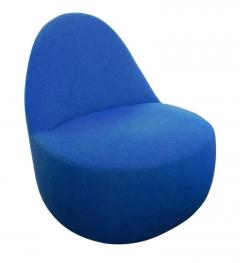  Claudia Harry Washington Pair of Mitt Lounge Chairs by Harry Claudia Washington for Berhardt Deep Blue - 3357210