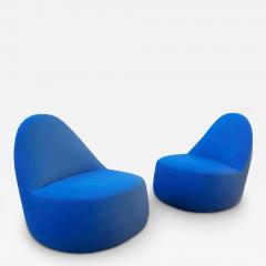  Claudia Harry Washington Pair of Mitt Lounge Chairs by Harry Claudia Washington for Berhardt Deep Blue - 3360190