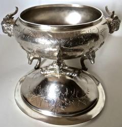  Clive Devenish Antiques Silver Plated Covered Tureen with Deer Ram Motif Circa 1885 Meriden  - 744261