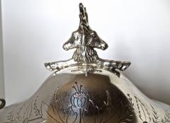  Clive Devenish Antiques Silver Plated Covered Tureen with Deer Ram Motif Circa 1885 Meriden  - 744262