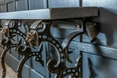  Coalbrookdale 19thC English Coalbrookdale Cast Iron Lion Console Table - 1958385