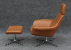  Coalesse Pearson Lloyd for Coalesse Bob Lounge Chair Ottoman in Custom Tan Leather - 3368506