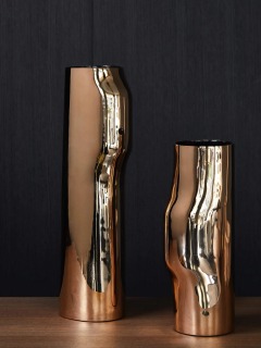  Collection Particuli re CHRISTOPHE DELCOURT LARGE POLISHED BRONZE BOS VASE - 3089203