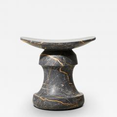  Collection Particuli re CHRISTOPHE DELCOURT ROI STOOL IN GREY SAINT LAURENT MARBLE - 3014957