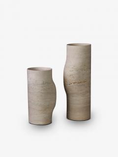  Collection Particuli re CHRISTOPHE DELCOURT SMALL BOS VASE IN ROMAN TRAVERTINE - 3154579
