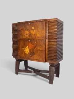  Colli Torino Italian Art Deco Sideboard or Bar Cabinet with Inlayed Doors by Colli 1940s - 4792743