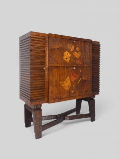  Colli Torino Italian Art Deco Sideboard or Bar Cabinet with Inlayed Doors by Colli 1940s - 4792753