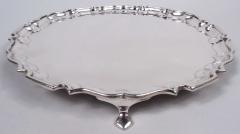  Collingwood Sons Traditional English Georgian Sterling Silver Piecrust Salver Tray 1937 - 3771971