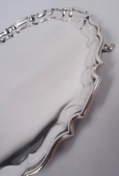  Collingwood Sons Traditional English Georgian Sterling Silver Piecrust Salver Tray 1937 - 3771983