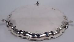  Collingwood Sons Traditional English Georgian Sterling Silver Piecrust Salver Tray 1937 - 3771991