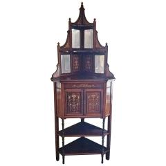  Collinson Lock 19th Century English Corner Cabinet Attributed to Collinson and Lock - 1699807