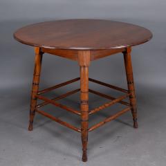 Collinson Lock Aesthetic Movement Walnut centre table with incised circular details to the legs - 4182824