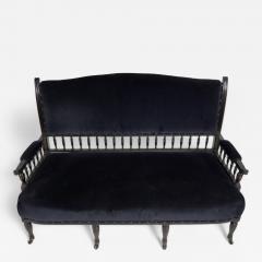  Collinson Lock Collinson Lock An Anglo Japanese Mahogany Settee with Carved Scrolled Arms - 4186718