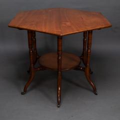  Collinson Lock Collinson Lock attributed An Aesthetic Movement walnut octagonal center table - 4191621