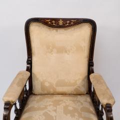  Collinson Lock Stephen Webb for Collinson Lock Attr Late Victorian Inlaid Mahogany Armchair - 4191643