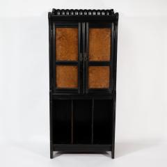  Collinson Walton Collinson Walton An Aesthetic Movement Burr Walnut Ebonized Music Cabinet - 4182845