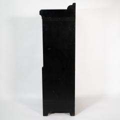  Collinson Walton Collinson Walton An Aesthetic Movement Burr Walnut Ebonized Music Cabinet - 4182848