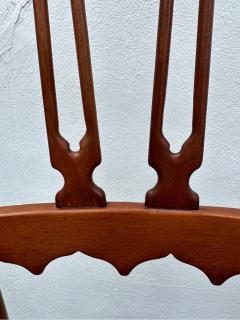  Colombo Sanguineti Mobili Sanguineti Chiavari Set of Four 4 Wood and Wicker Chairs - 4641347