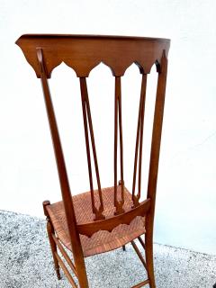  Colombo Sanguineti Mobili Sanguineti Chiavari Set of Four 4 Wood and Wicker Chairs - 4641425