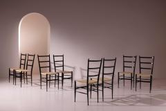  Colombo Sanguineti Set of 8 Chiavari Dining Chairs by Colombo Sanguineti Italy 1950s - 4571520
