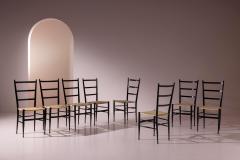  Colombo Sanguineti Set of 8 Chiavari Dining Chairs by Colombo Sanguineti Italy 1950s - 4571522