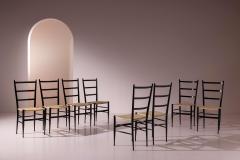  Colombo Sanguineti Set of 8 Chiavari Dining Chairs by Colombo Sanguineti Italy 1950s - 4571554