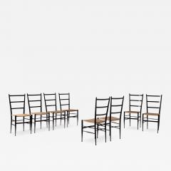  Colombo Sanguineti Set of 8 Chiavari Dining Chairs by Colombo Sanguineti Italy 1950s - 4574404