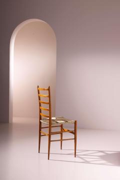  Colombo Sanguineti Set of eight chairs in beech and rope by Colombo Sanguineti Italy 1950s - 4480452