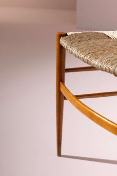  Colombo Sanguineti Set of eight chairs in beech and rope by Colombo Sanguineti Italy 1950s - 4480457