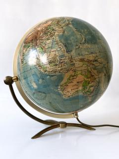  Columbus Verlag Rare Glass Earth Globe or Table Lamp by Columbus Verlag Paul Oestergaard 1960s - 4370550