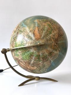  Columbus Verlag Rare Glass Earth Globe or Table Lamp by Columbus Verlag Paul Oestergaard 1960s - 4370555