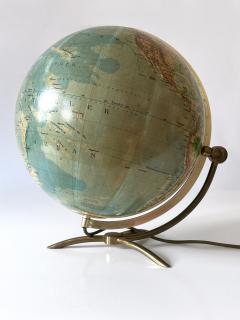  Columbus Verlag Rare Glass Earth Globe or Table Lamp by Columbus Verlag Paul Oestergaard 1960s - 4370558
