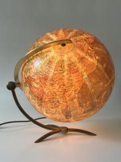 Columbus Verlag Rare Glass Earth Globe or Table Lamp by Columbus Verlag Paul Oestergaard 1960s - 4370559