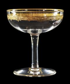  Compagnie des Cristalleries de Saint Louis St Louis Crystal Saint Louis 10 Pcs Set of Saint Louis Roty Collection Gilt Crystal Champagne Coupes - 3246906