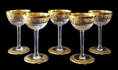  Compagnie des Cristalleries de Saint Louis St Louis Crystal Saint Louis Set of 6 pcs French Saint Louis Crystal Carafe with Sherry Glasses - 3252226