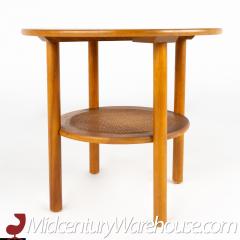  Conant Ball Conant Ball Mid Century Maple and Cane Side Table - 3693212