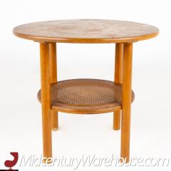  Conant Ball Conant Ball Mid Century Maple and Cane Side Table - 3693213