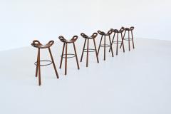  Confonorm Confonorm set of six Marbella brutalist bar stools Spain 1970 - 3944989