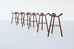  Confonorm Confonorm set of six Marbella brutalist bar stools Spain 1970 - 3944990