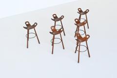  Confonorm Confonorm set of six Marbella brutalist bar stools Spain 1970 - 3944994