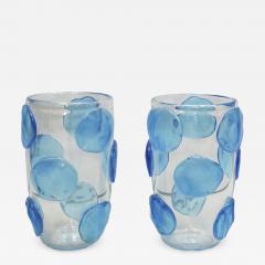  Constantini Pair of Mid Century Modern Costantini Murano Glass Italian Vases - 1667357